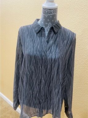 Forever 21 Black & Beige Striped Woven Shirt